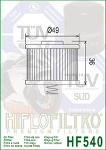 Load image into Gallery viewer, HF540 Oil Filter