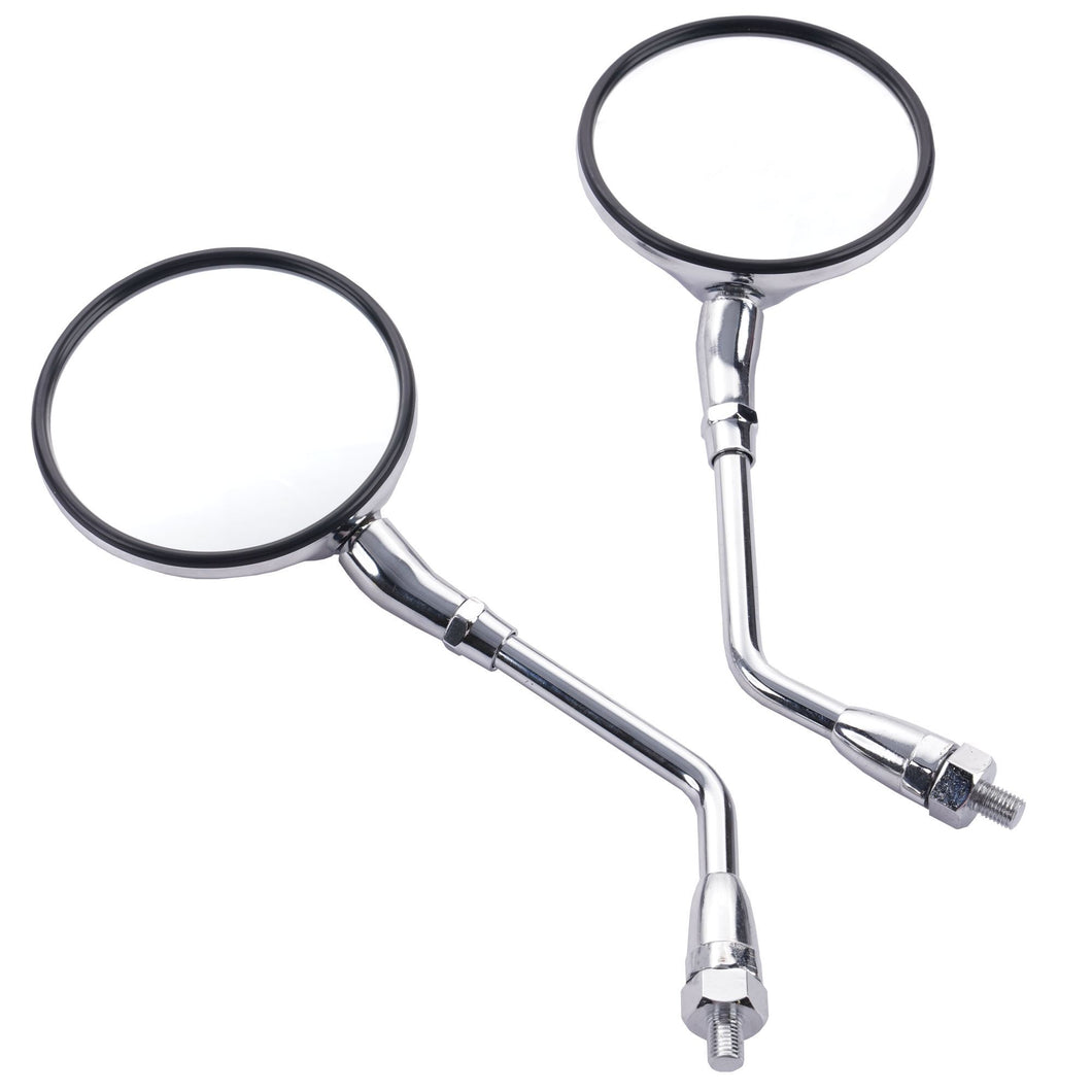 Chrome Round Mirrors Pair (m10 standard thread)