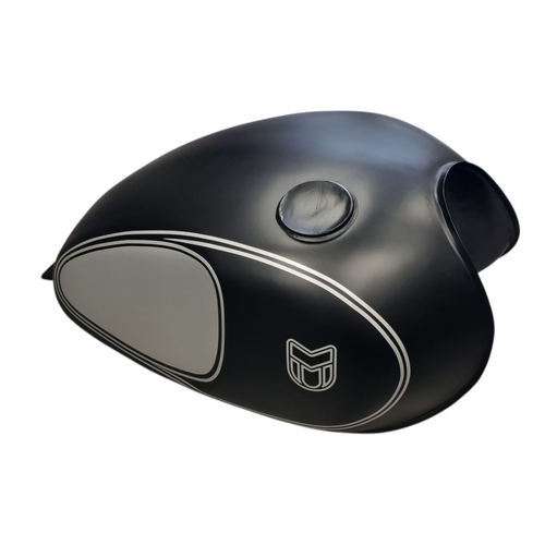 Petrol Tank 17L (Matt Black with Silver Striping)