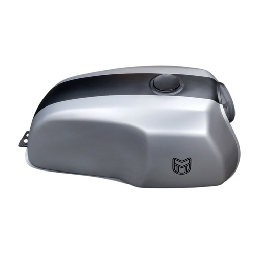 Petrol Tank 12L Mutt Akita (Silver with Black Stripe)